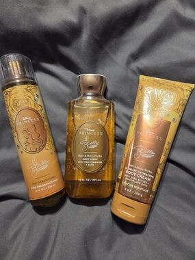 Bath & Body Works Disney Princess Belle Body Care Set - Amber/Gold